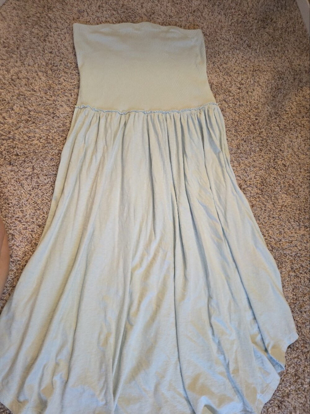 American Eagle Outfitters Pale Blue Strapless Dress